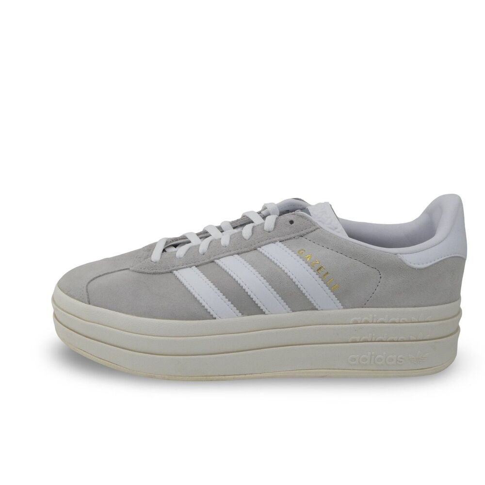 Adidas Gazelle Women's US 10.5 Bold Athletic Sneakers HQ6893 Gray White
